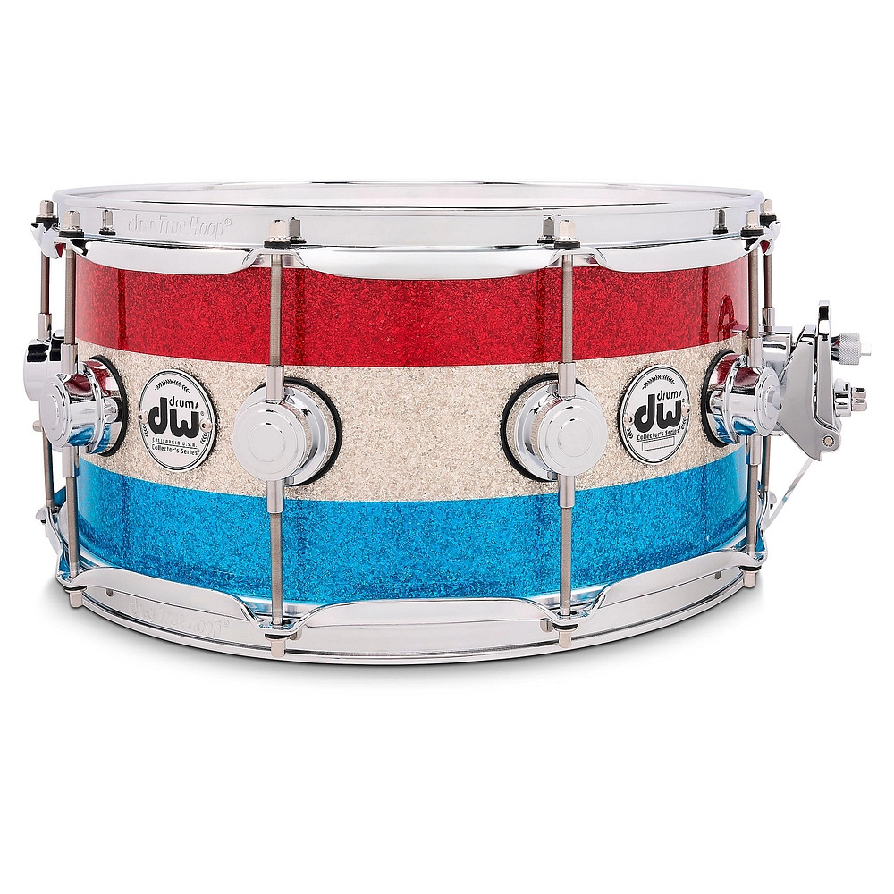 DW Collector's Series Red, White and Blue 333 Maple Snare Drum  14 x 6.5 in.