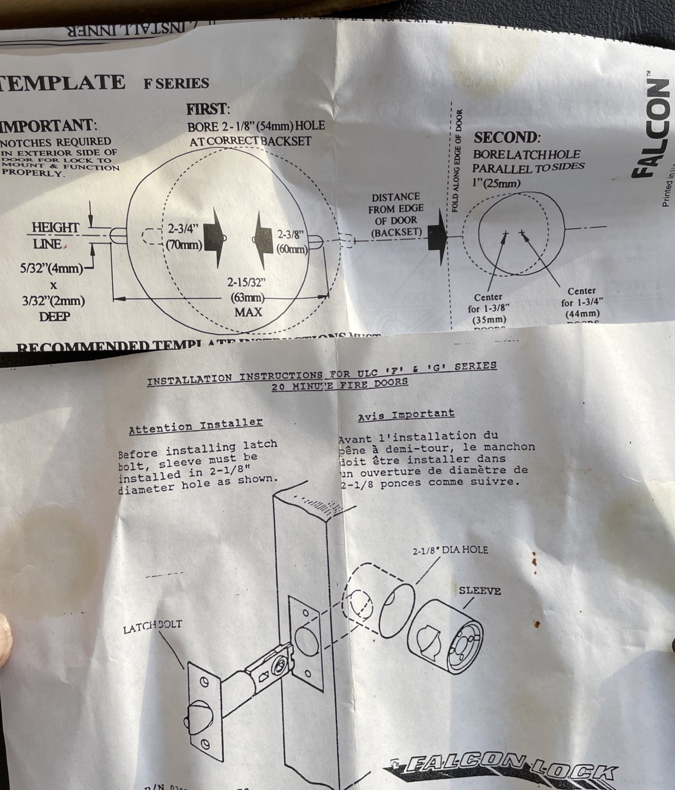 2 Falcon MWF521D 626 Office Security Keyed Lock Lever Bb10