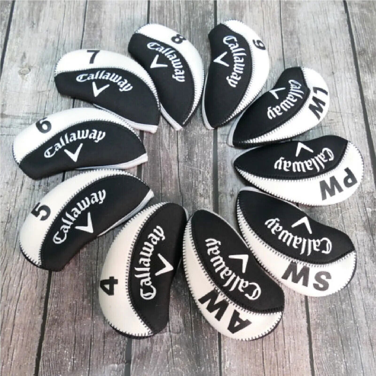 New 10PCS golf iron head cover, Callaway classic black club head cover