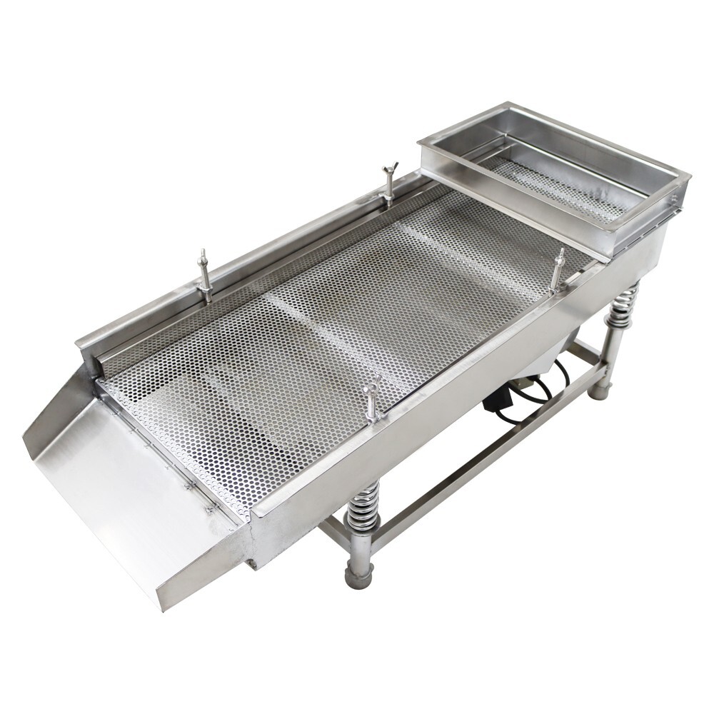 Single Layer Electric Straight Linear Vibrating Sieve Screen 4mm Screen 110V