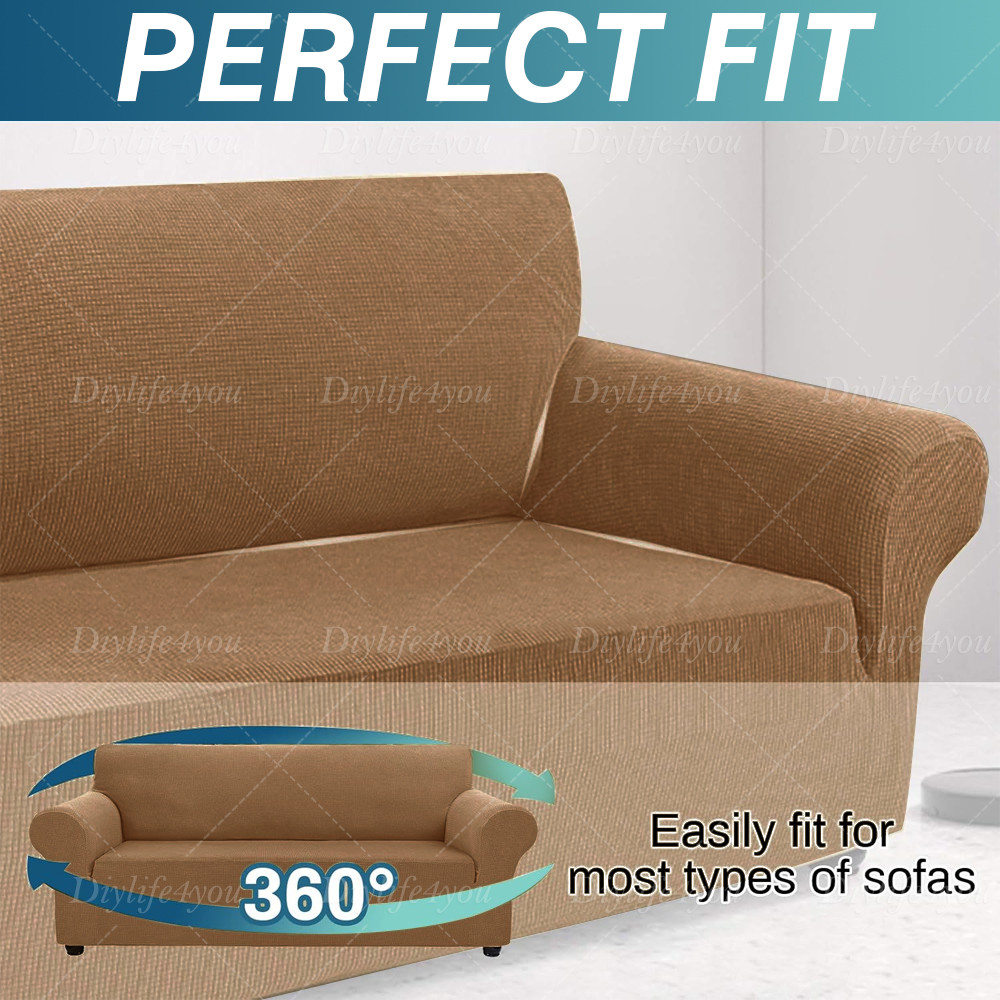 1/2/3/4 Seater Elastic High STRETCH SOFA COVERS Sofa Slipcover Protector Settee