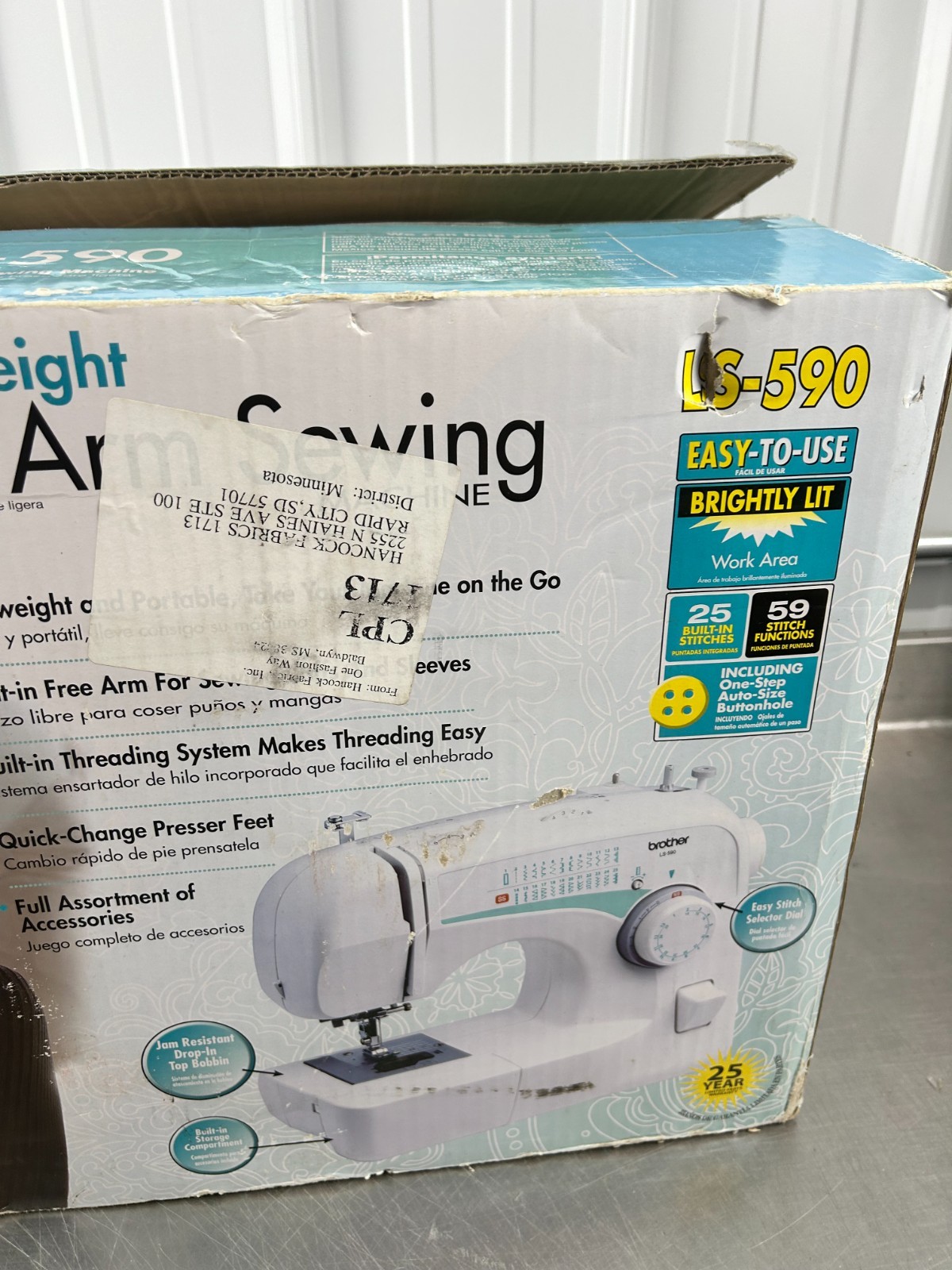 Brother LS-590 Sewing Machine Pre-Owned in Box Complete