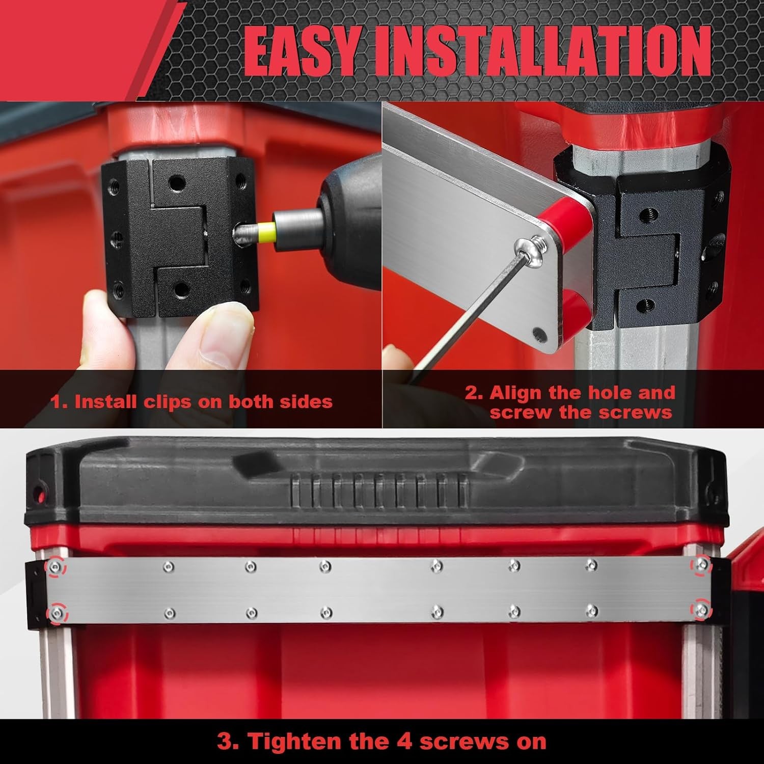 Power Drill Holder Fits for Milwaukee Packout Toolbox,Tape Measure Tool holder