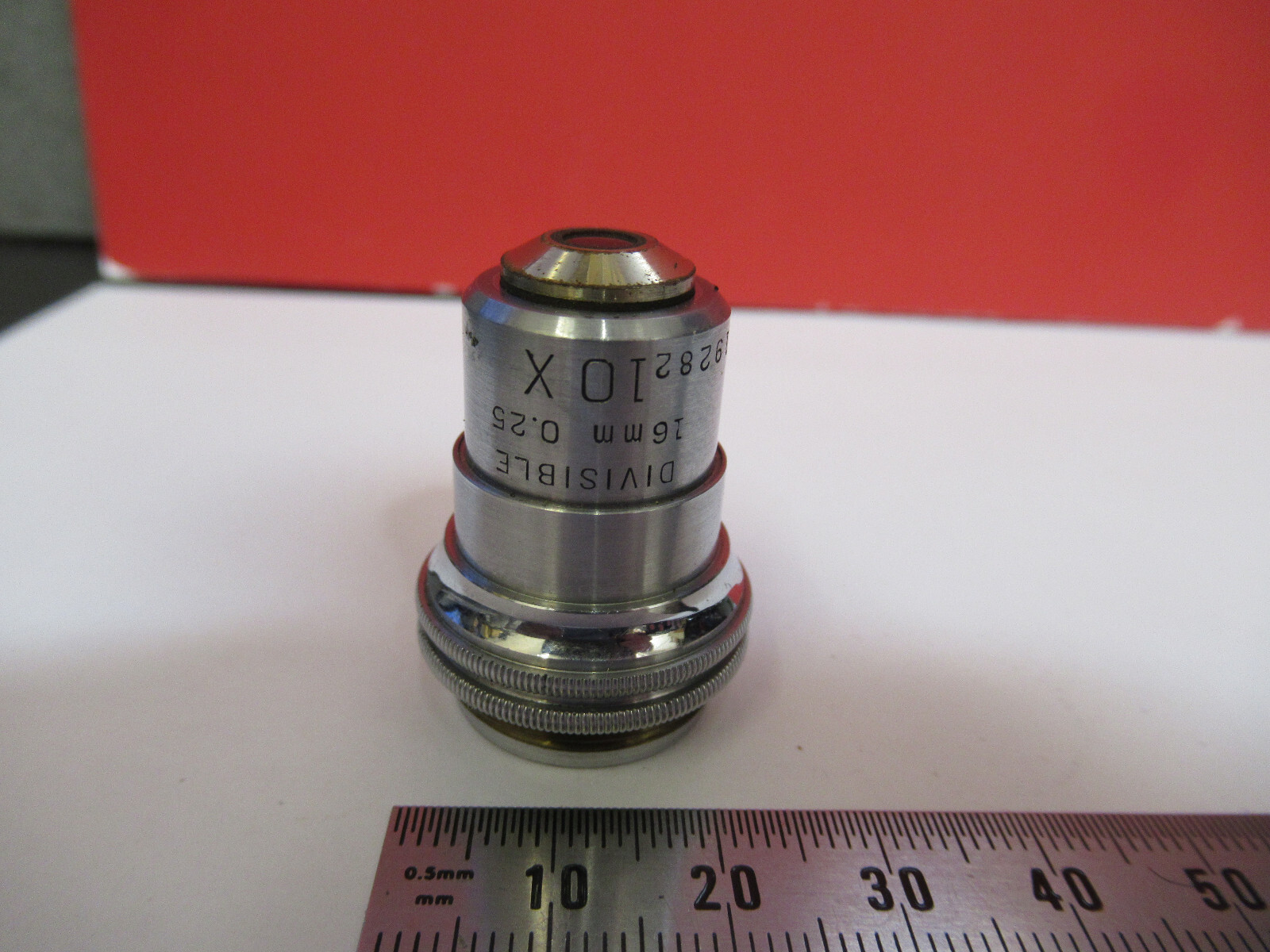 OBJECTIVE BAUSCH LOMB 10X LENS OPTICS  MICROSCOPE PART AS PICTURED S3-B-23