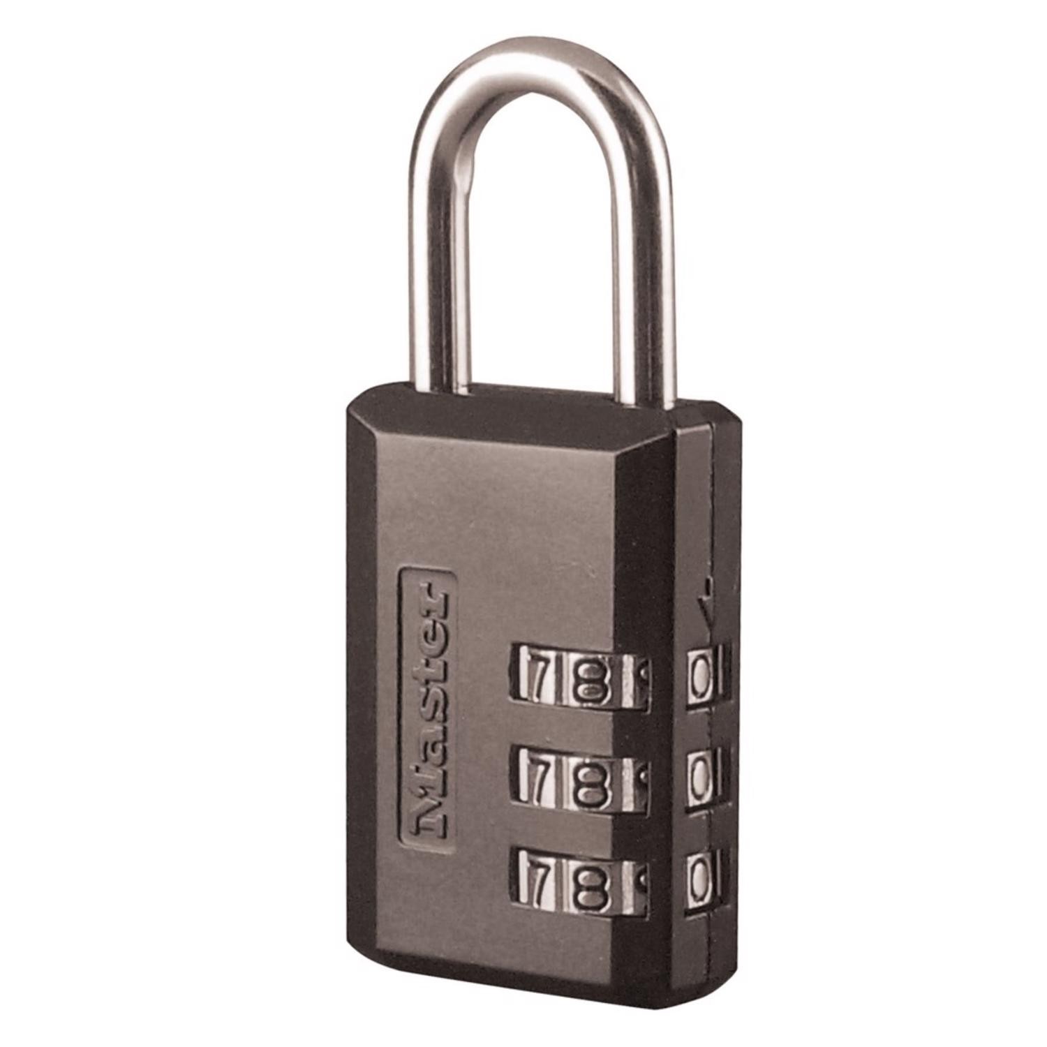 Master Lock 647D Steel 3-Dial Combination Padlock 1.18 L x 1.8 H in. (Pack of 5)