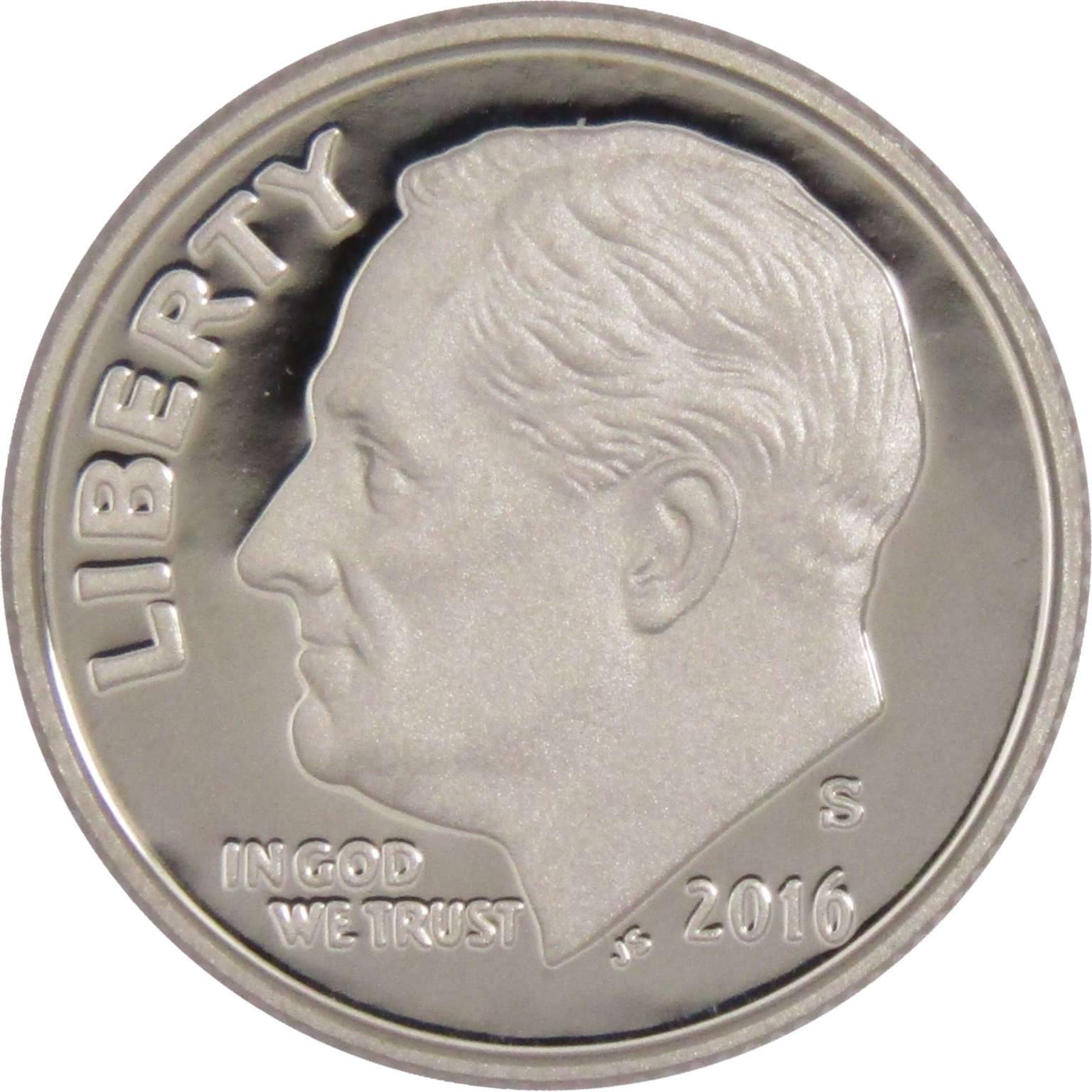 2016 S Roosevelt Dime Choice Proof Clad 10c US Coin Collectible