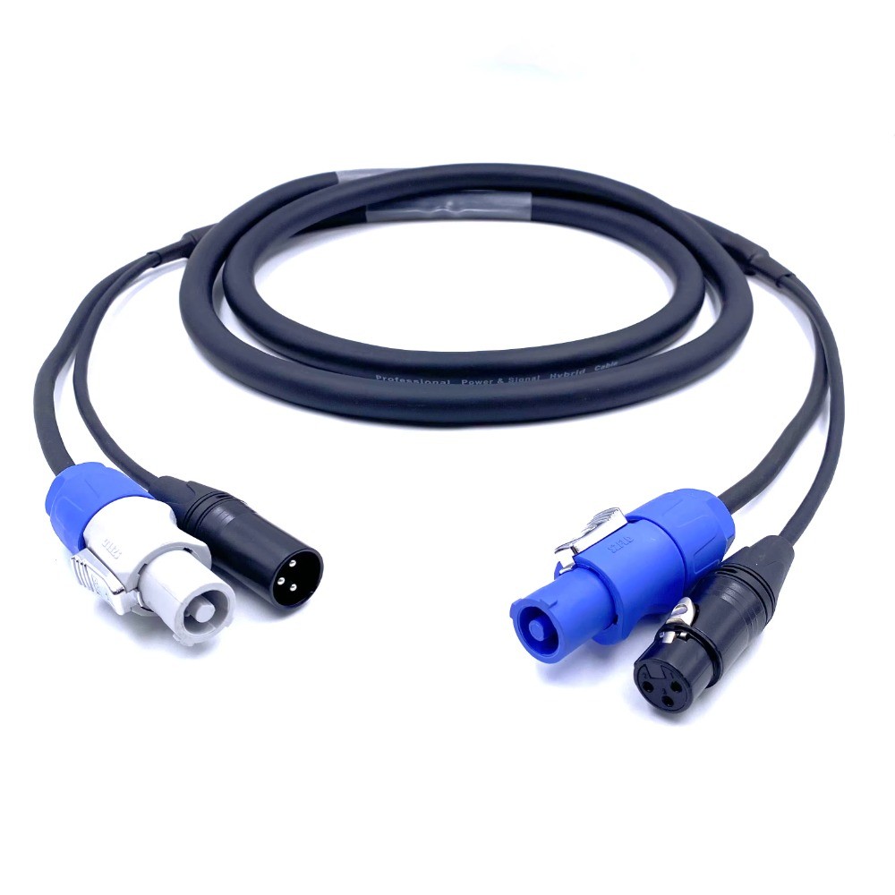 High Quality Combo Powercon Dmx Hybrid Cable for Stage Light Power 1.5meter