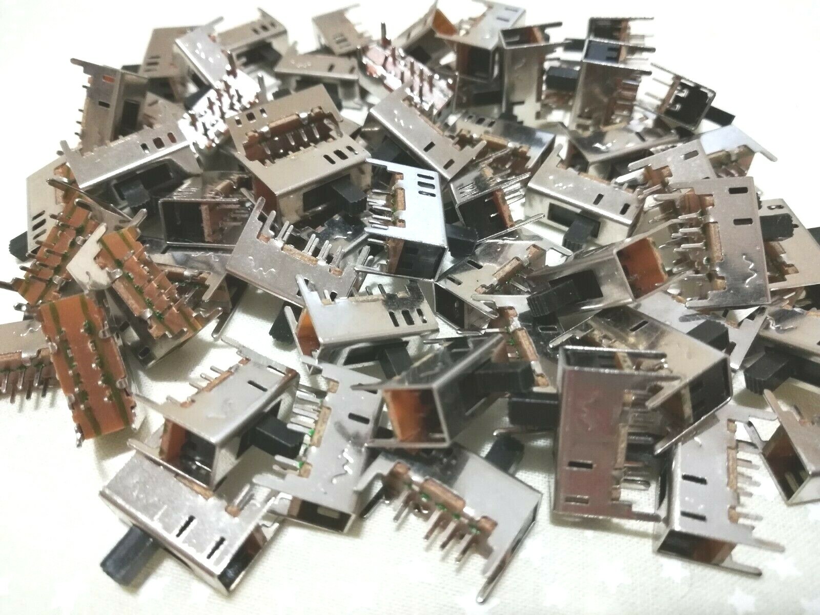 (60) Uxcell 3 Position On-On-On Vertical Slide Switch 8 Pin Panel Mount
