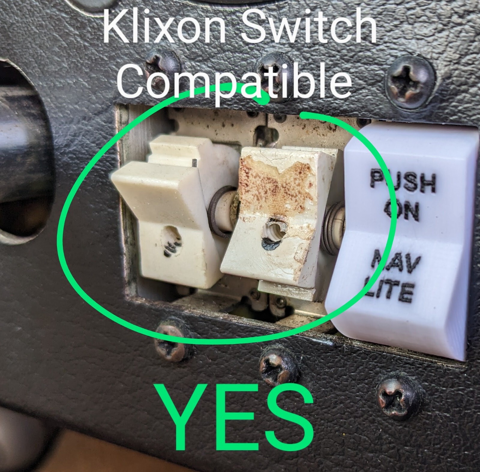 Pitot Heat Mooney Klixon Switch Cover