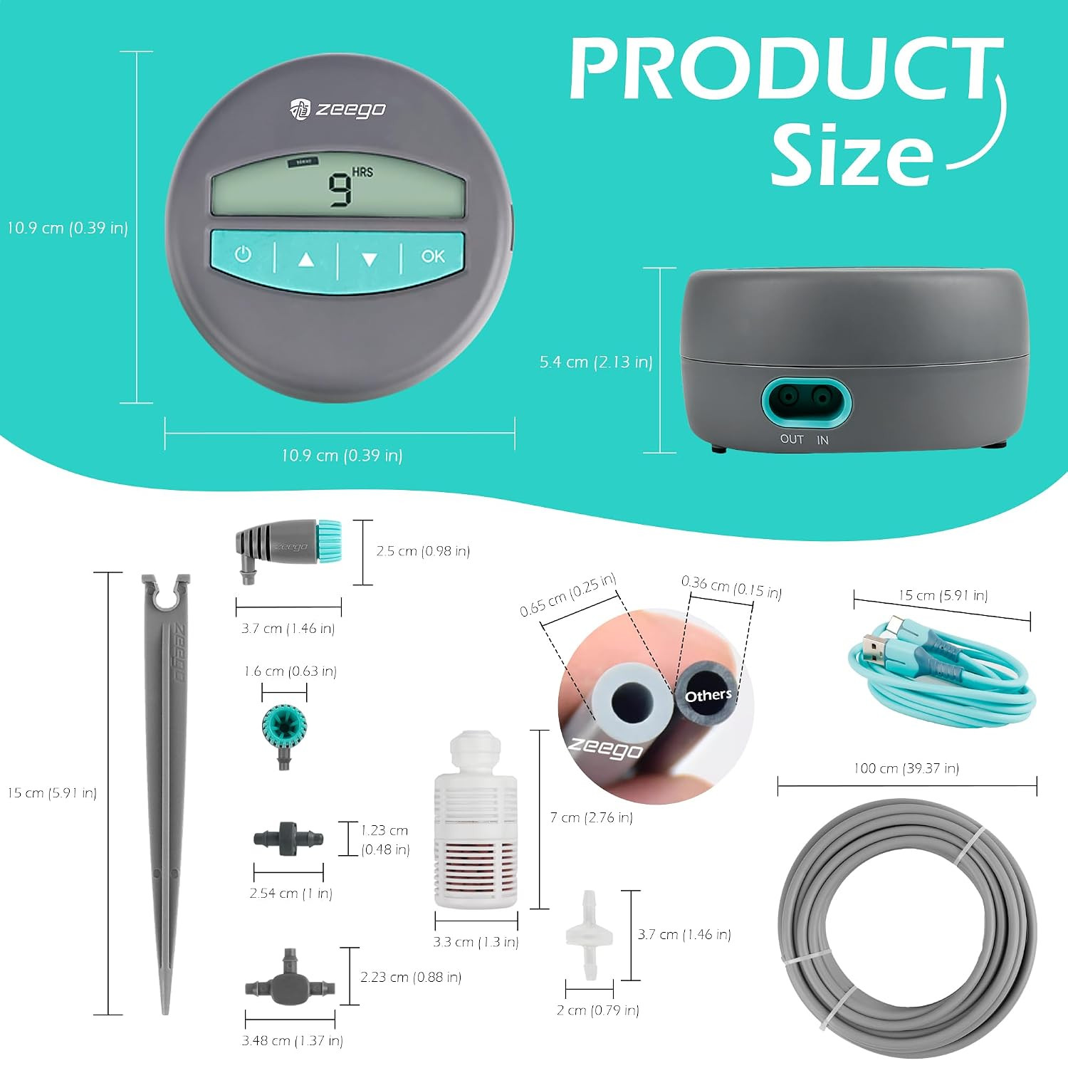Automatic Drip Irrigation Kit with Digital Programmable Water Timer