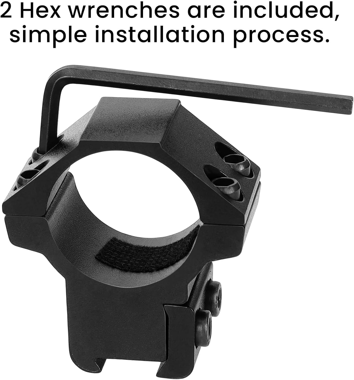 1 Inch Dovetail Scope Rings Set, 2 Pcs Medium Profile Scope Mounts with 2 Hex Wr