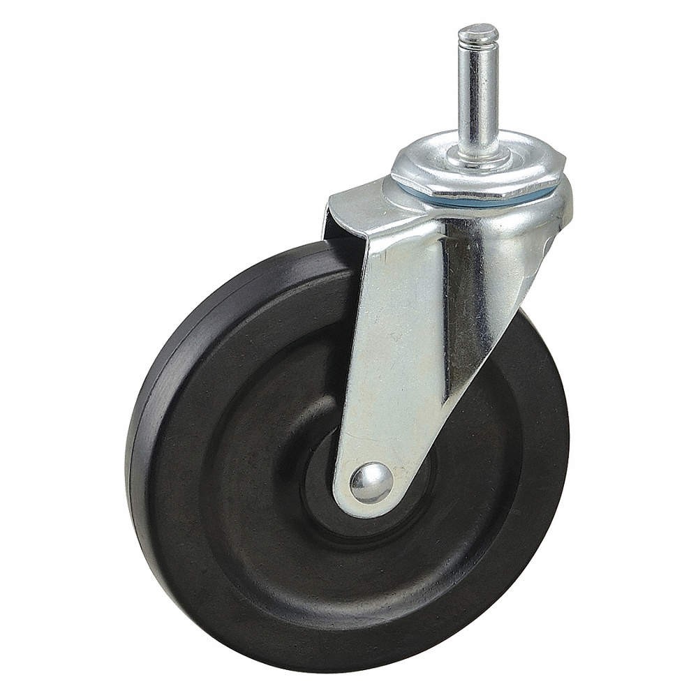 GRAINGER APPROVED 32J994 Stem Caster,5"dia,Rubber,125lb 32J994