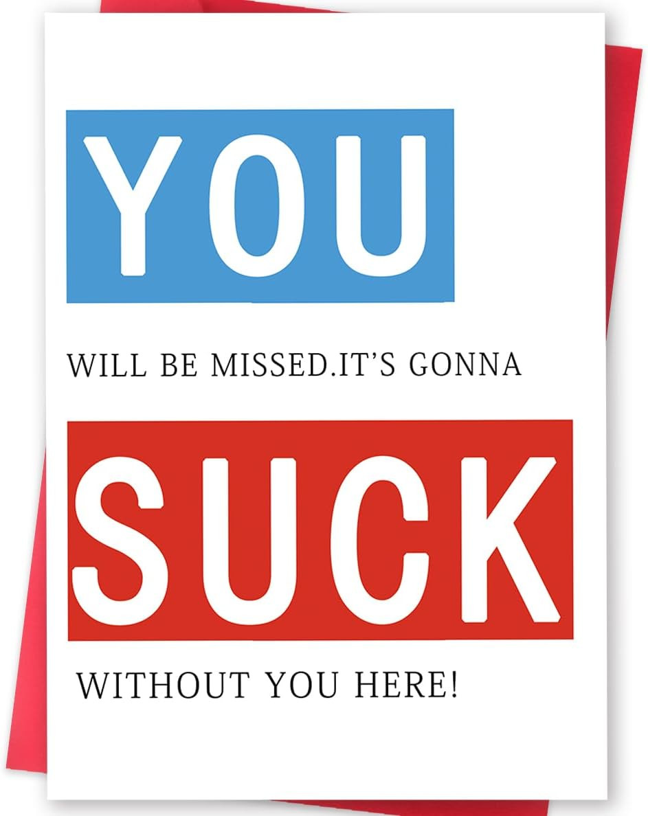 Goodbye Card for Coworker, Funny Farewell Gift for Women Men | Naughty Going Awa
