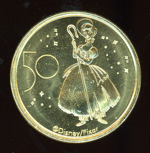 Walt Disney 50th Anniversary 2021 Gold Medallion Coin BO PEEP Toy Story Contemp