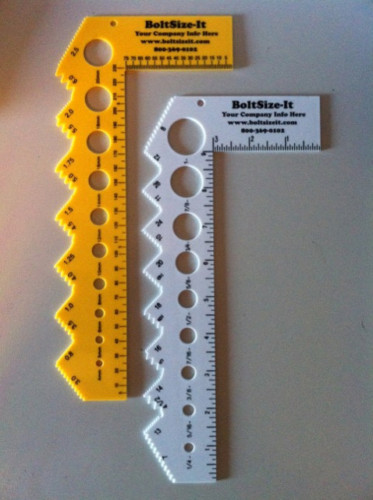 INCH & METRIC BOLT GAUGE WITH THREAD PITCH (L GAGE) - 2 PIECE SET