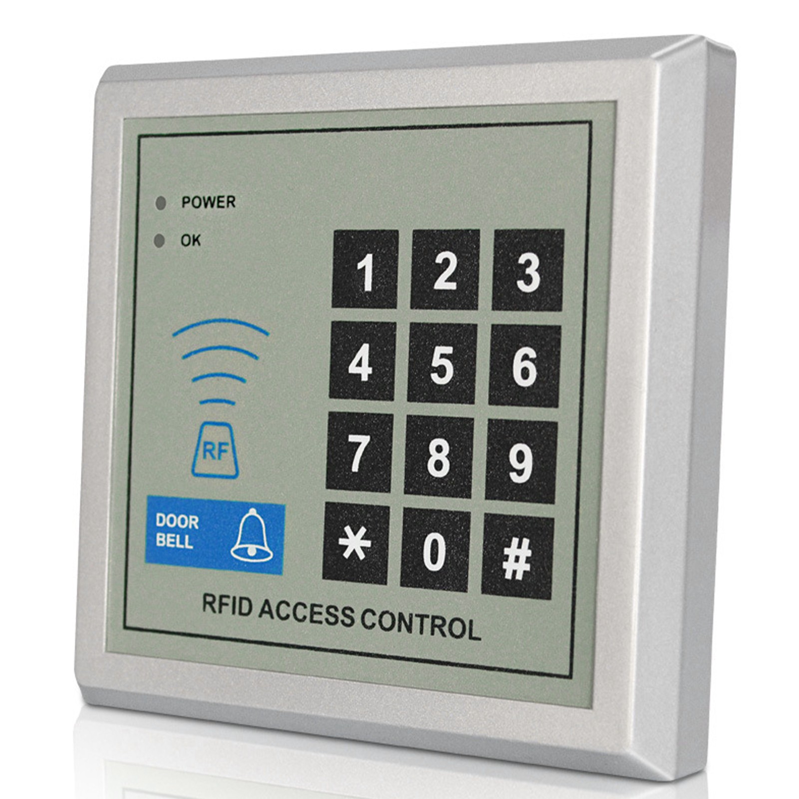 Electric Lock RFID Door Access Control Controller System Kit + 10 Key Fobs Tags