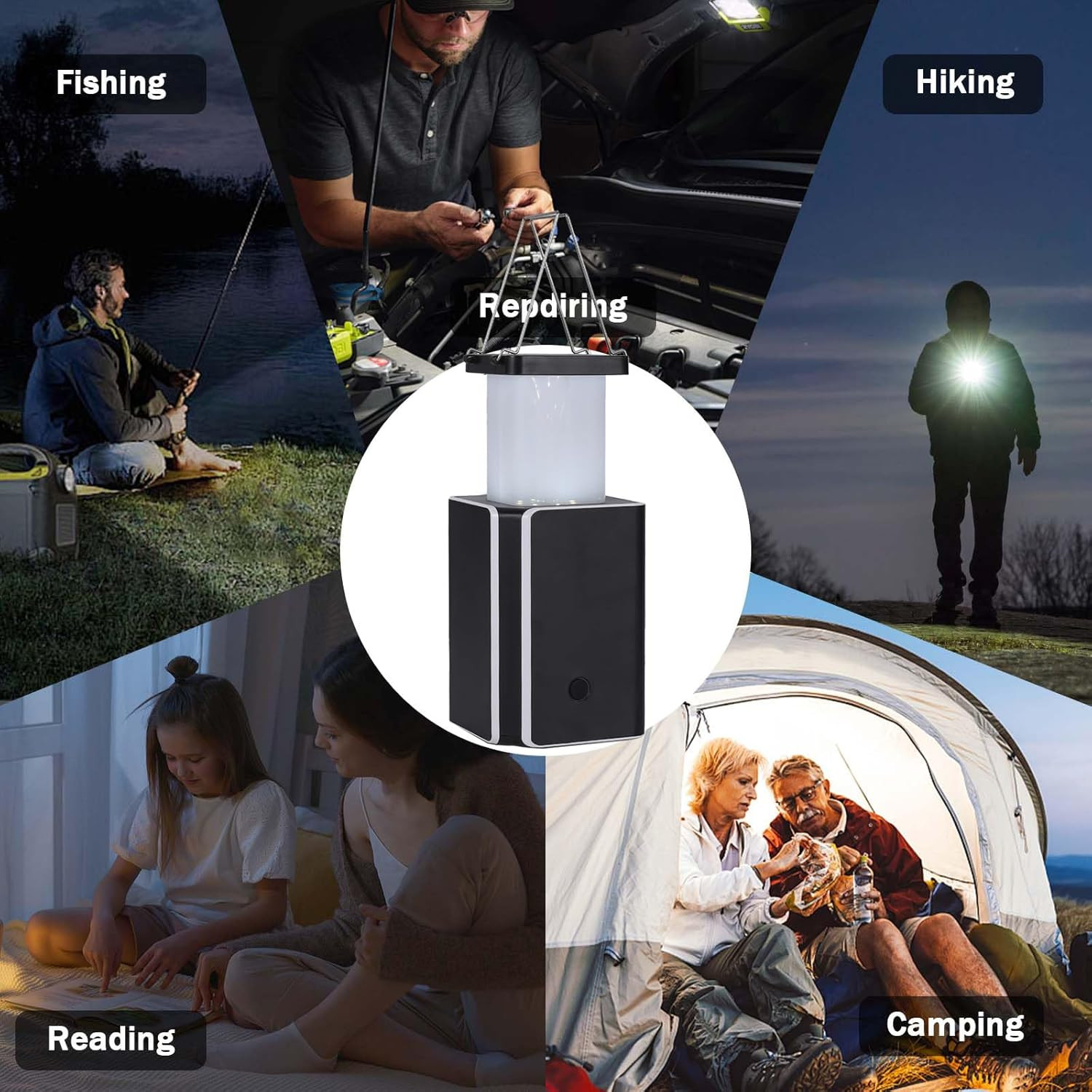 Solar LED Rechargeable Emergency Camping Lantern,White Solar Rechargeable,Rechar