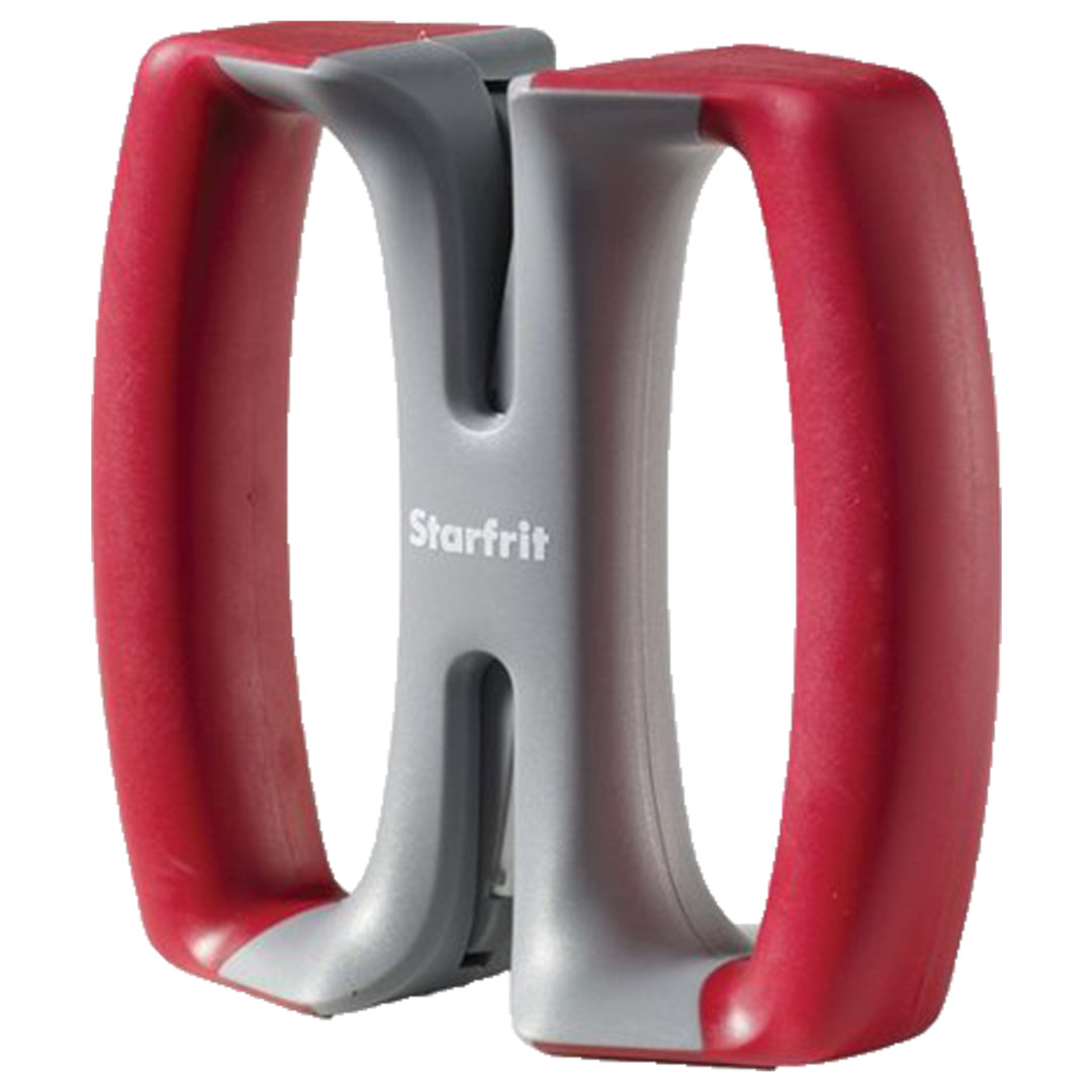 Starfrit Butterfly Knife Sharpener 2 Stage Spring Loaded Ceramic Stones Red