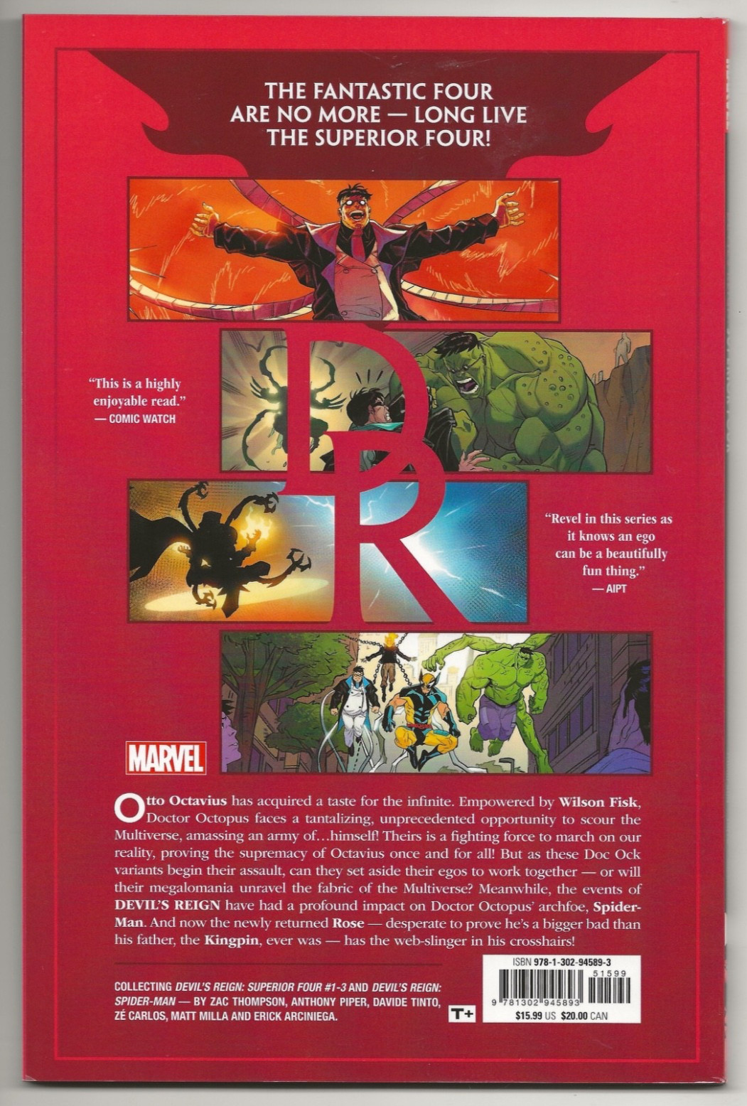 Marvel Comics Devil's Reign SUPERIOR FOUR first printing trade paperback
