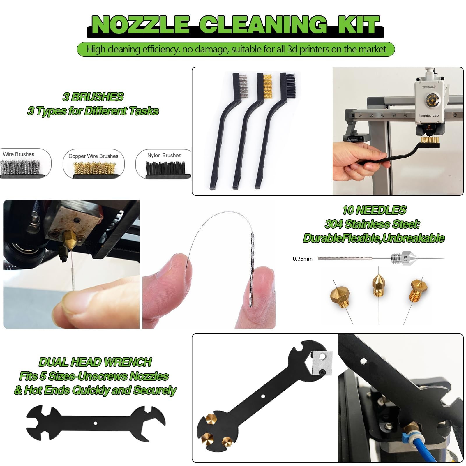 3D Printing Tool Set with Wood Box – 3D Printer Tools Features a deburring