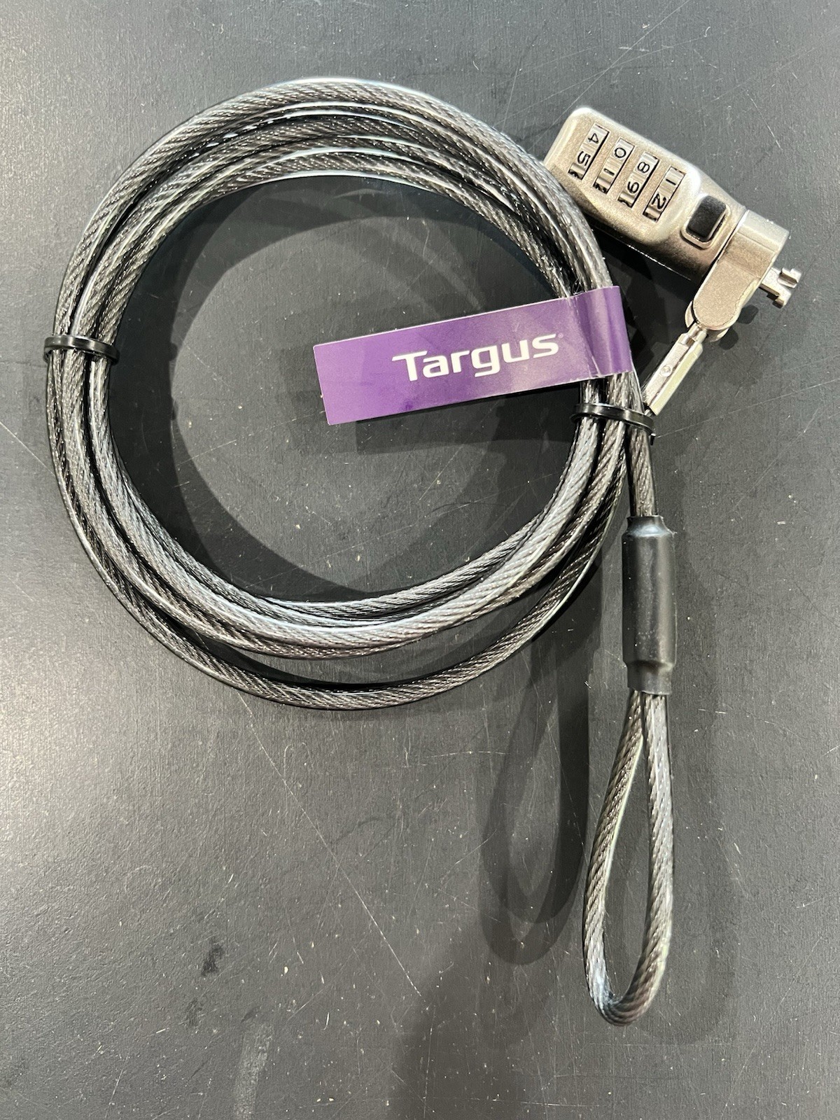 Targus DEFCON Compact Serialized Combo Cable Lock, Black (ASP71GLX-S/25S)