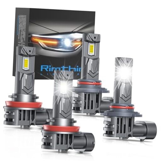 9005 H11 Bulbs Combo, 800% Brighter H9 H8 HB3 Fog Lights, 9005+H11 Cool White