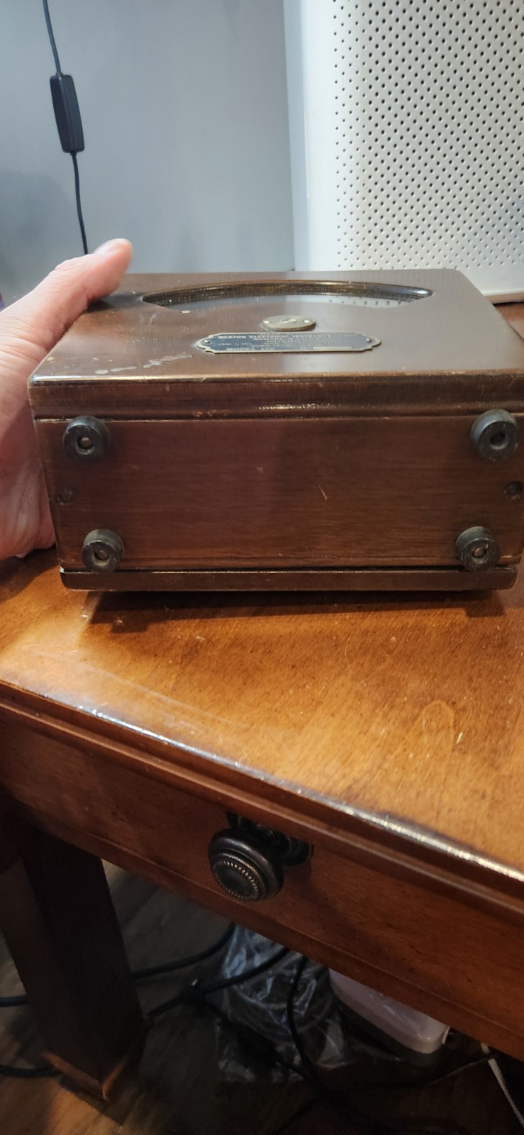 Vintage Weston Electrical 120V A.C. Voltmeter Wood Box Instrument Model 155
