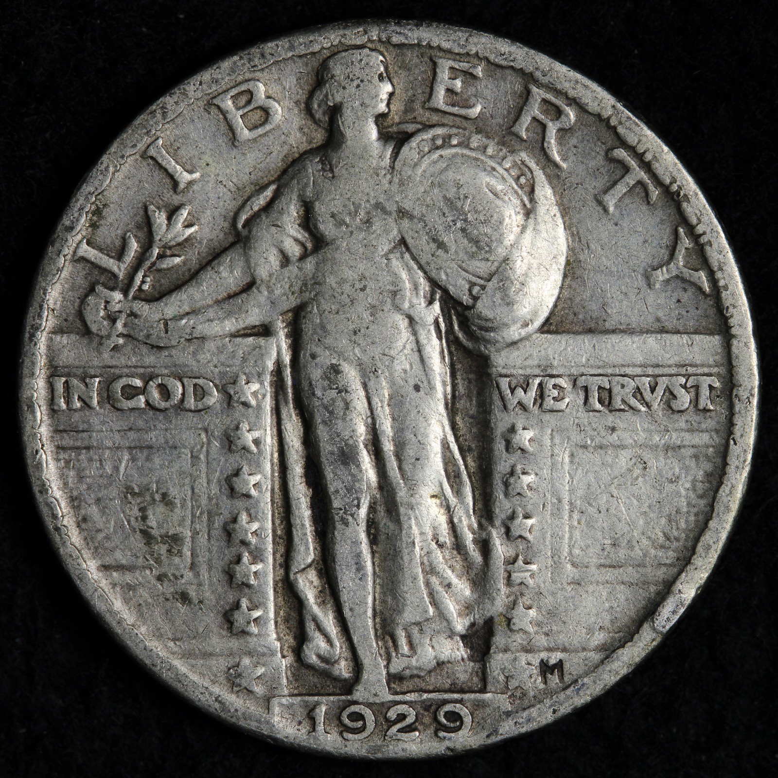 1929 Standing Liberty Silver Quarter XF E318 IOUA