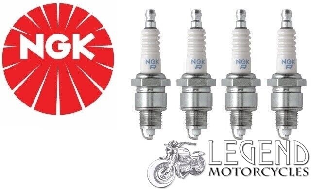 Genuine 4x NGK Spark Plugs Kawasaki GPz550 GPz750 GPz900 GPZ1100 KZ B8ES E1-07