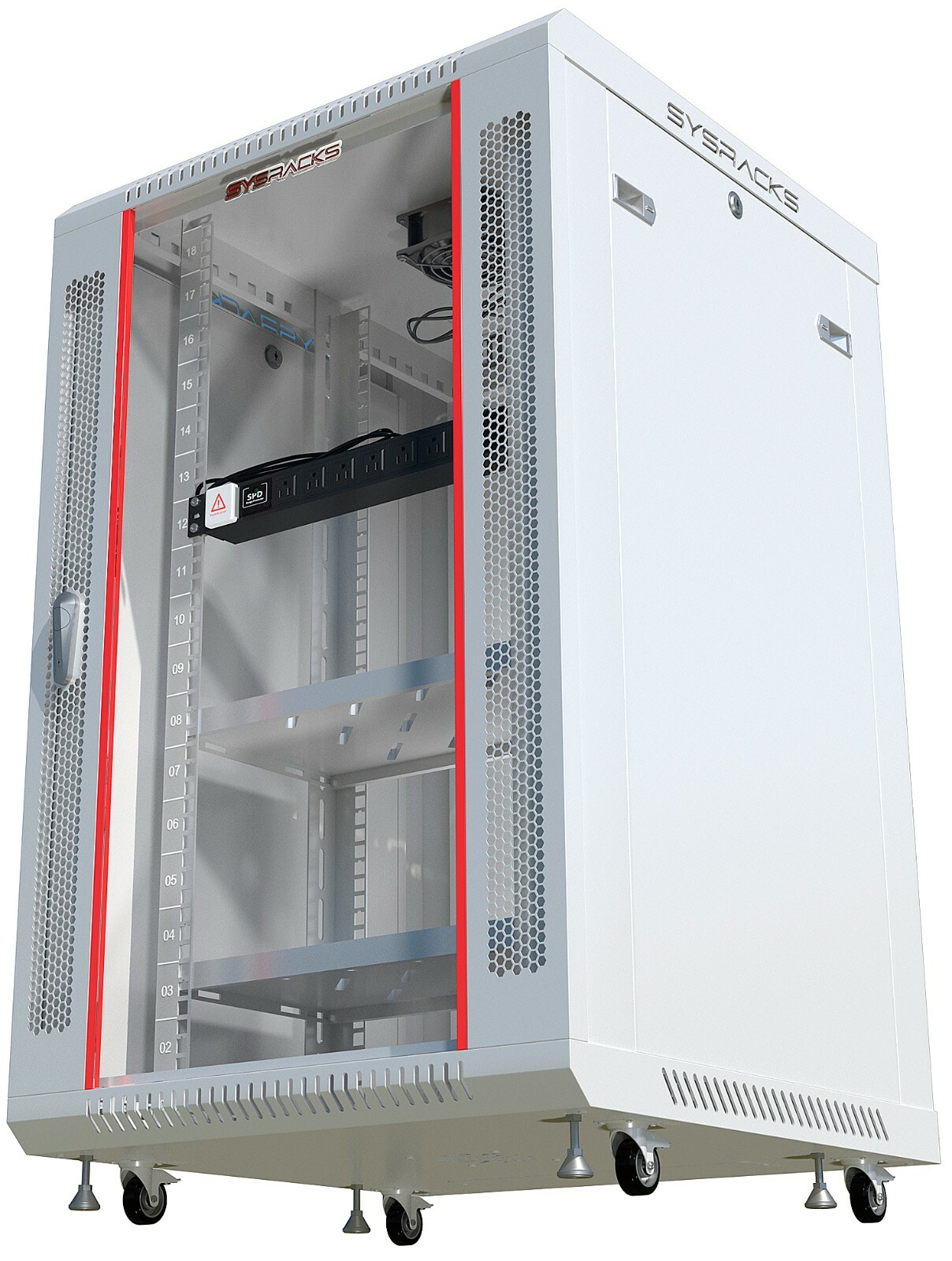 18U Wall Mount Server Rack Data Enclosure Network Cabinet GRAY IT 24" Depth
