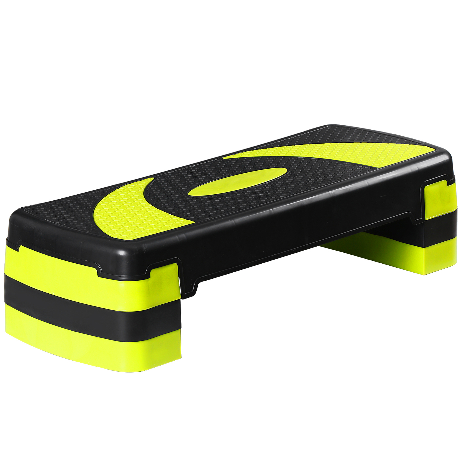 31" Exercise Step Platform Adjust Aerobic Step Platform Workout Stepper Yellow