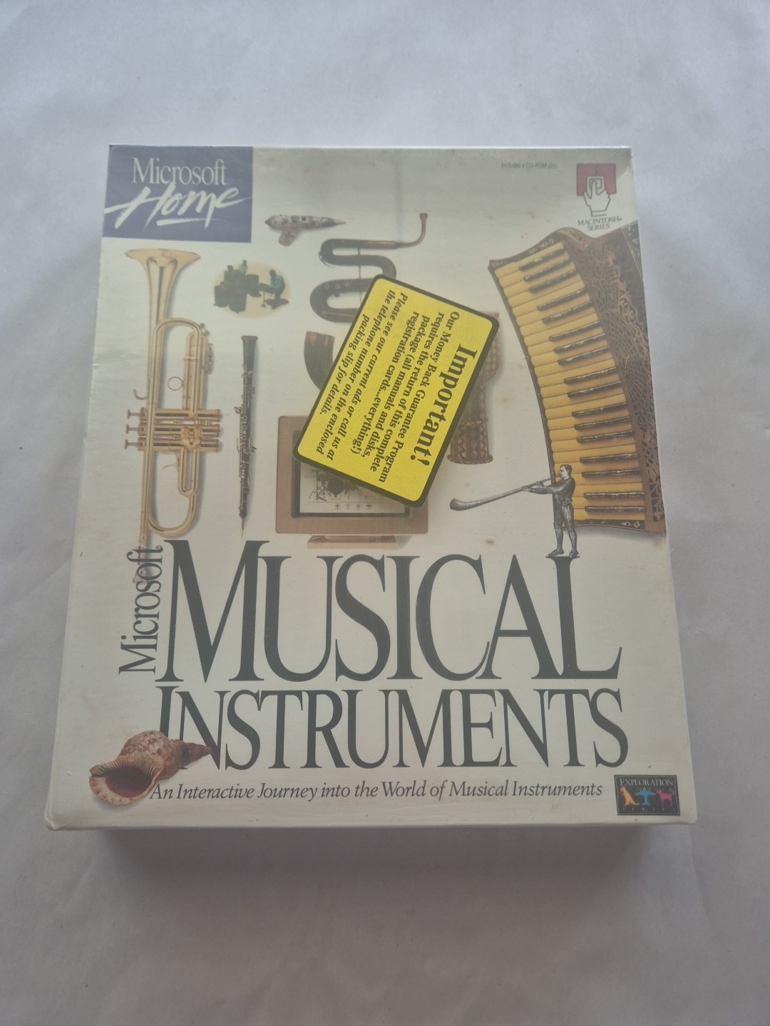 Microsoft Musical Instruments (1993) – Factory Sealed – Vintage Mac CD-ROM