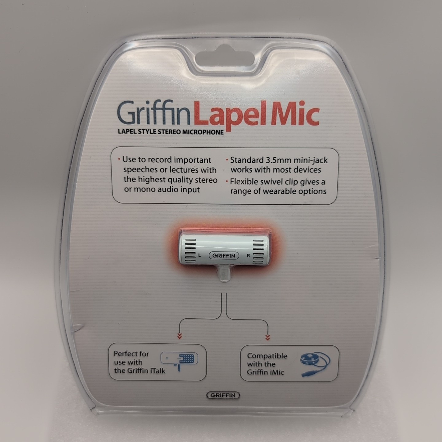 Griffin 0404-LAP Lapel Mic - Multipurpose Stereo Microphone SKU#1340814