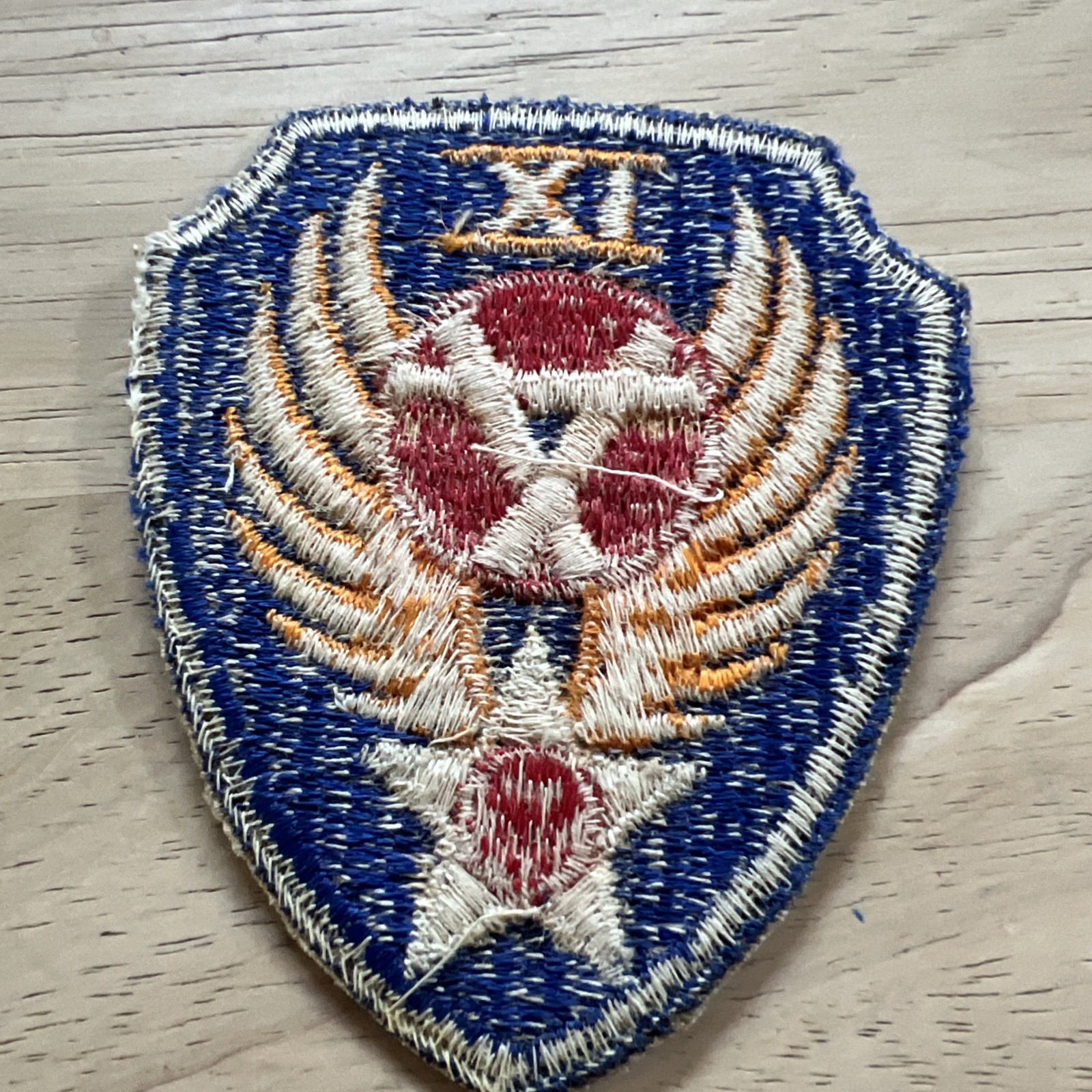 WW2 US Army Air Force 9th Engineer Command Cut Edge SSI Patch AAF No Glow