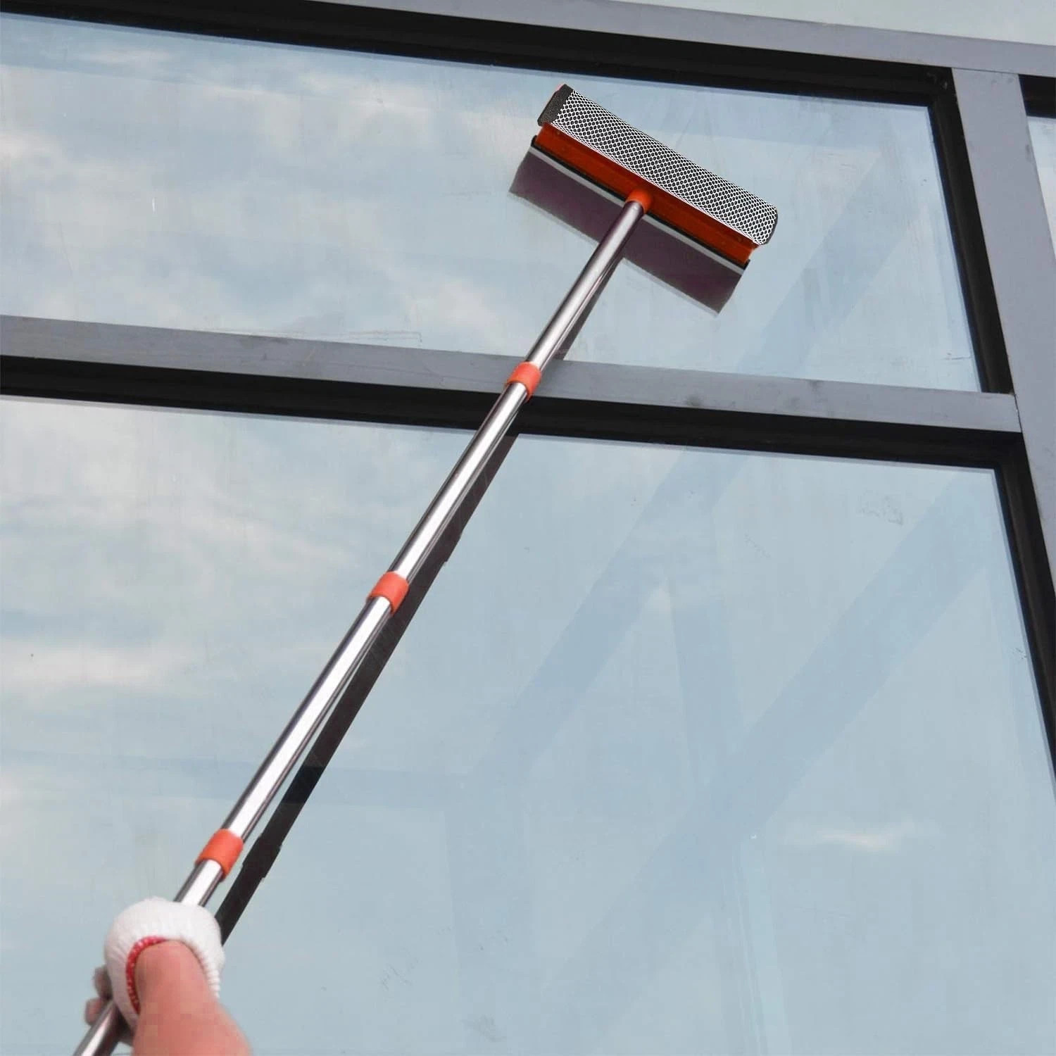 Professional Window Cleaning Kit 58 Inches Long Handle Squeegee Mop Cleaning Ne