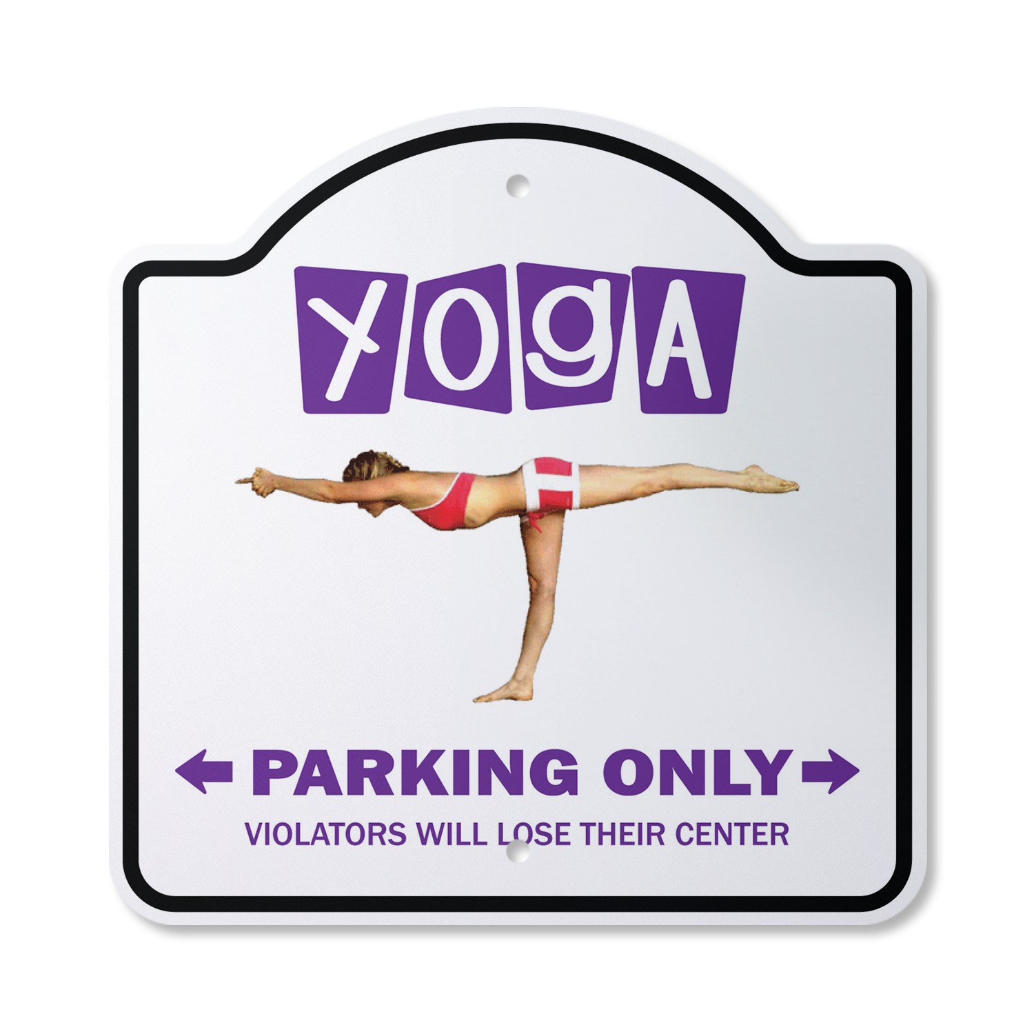 Yoga Plastic Sign Parking Workout Gym Fitness Mat Mantra Teacher Instr
