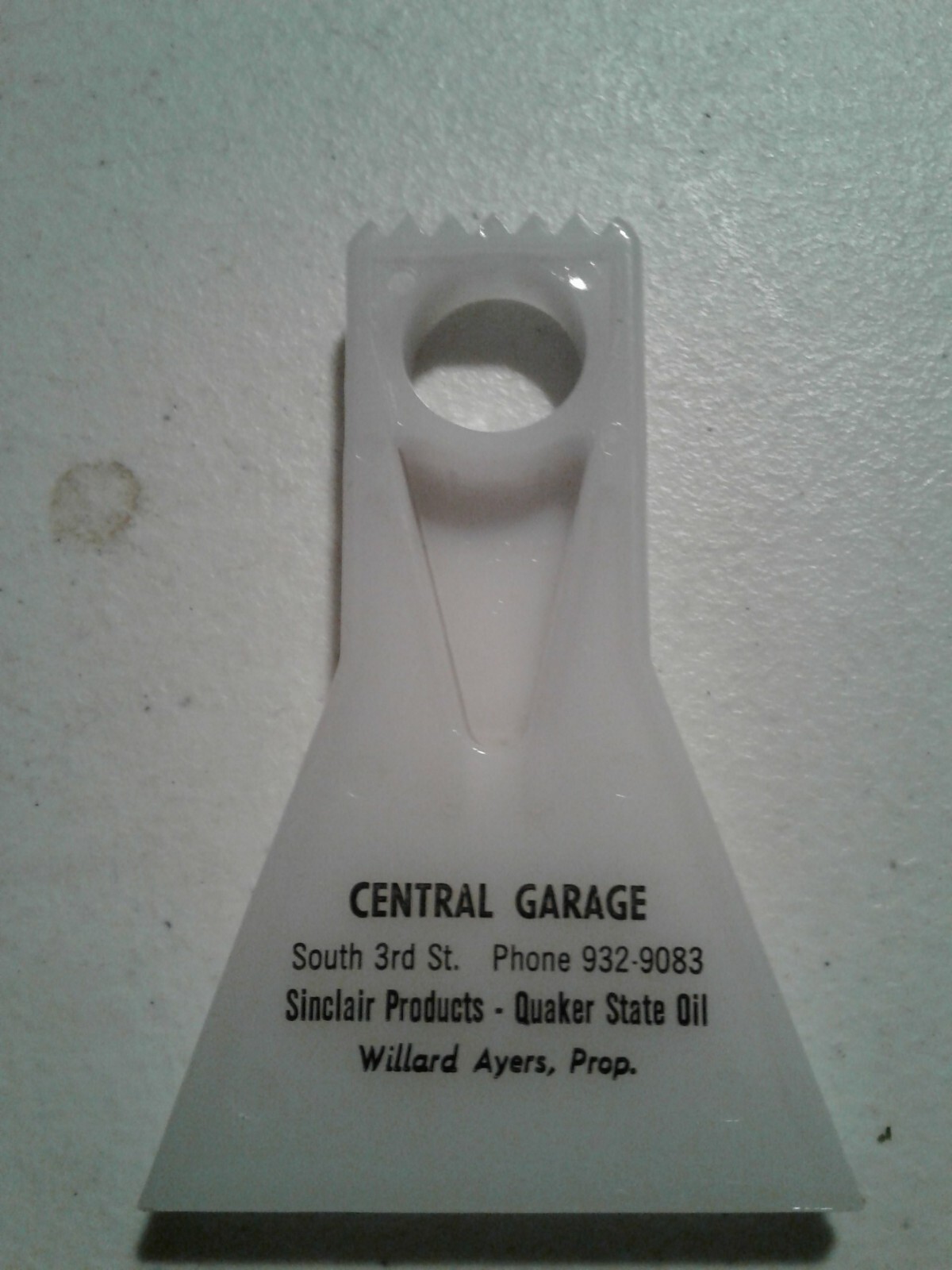 Vintage central garage ice scraper