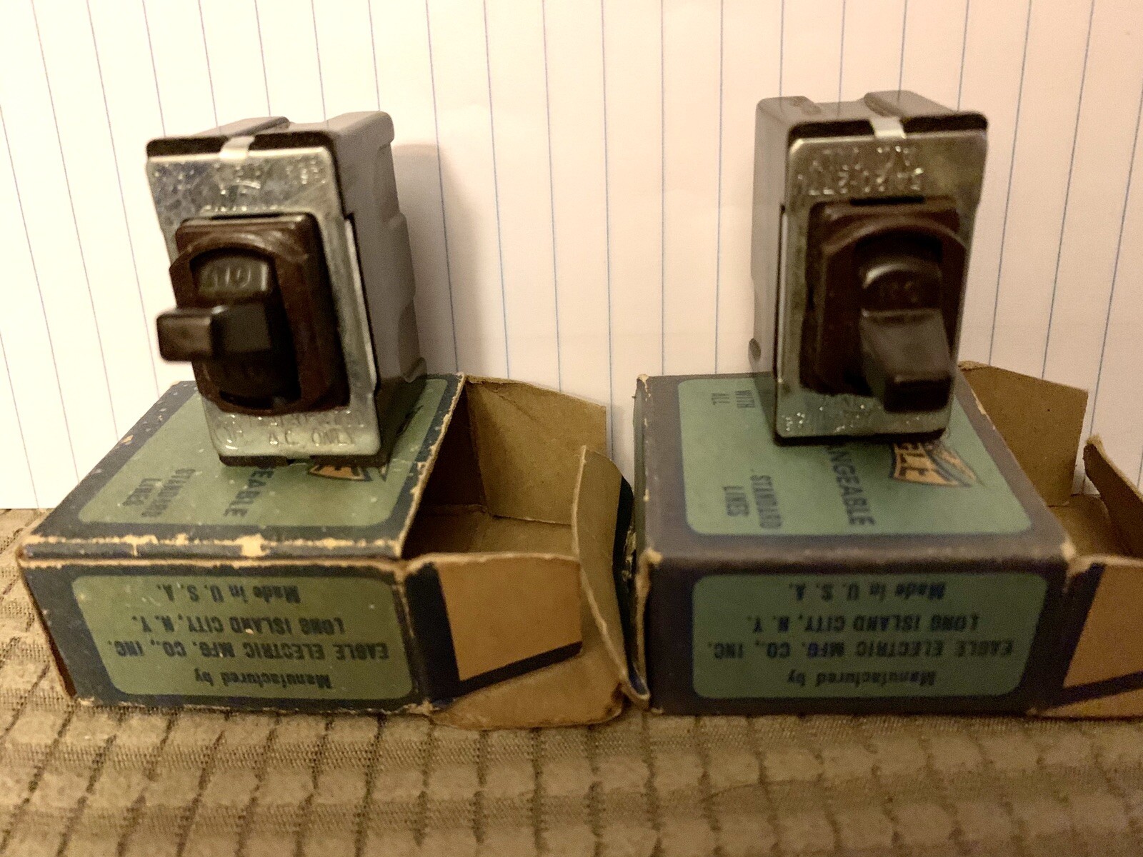 2 Eagle Interchangeable TouchaMatic Quiet Switch 1101 S.P. 15A 120VAC NOS Brown
