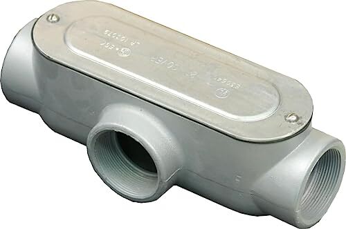 (Lot of 2) Eaton T45 CGN 1-1/4" Conduit Outlet Body T Shape Cover and Gasket