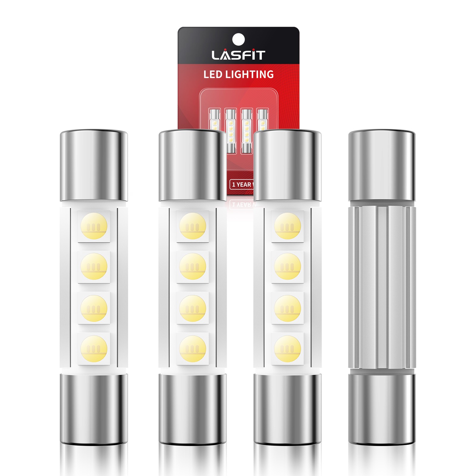 4x 29MM 6614F LED Vanity Mirror Light Bulb Sun Visor Lamp 6612F 6615 6000K White