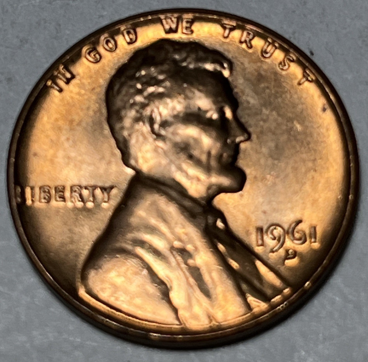 1961D Lincoln Penny Error No Visible VDB Uncirculated