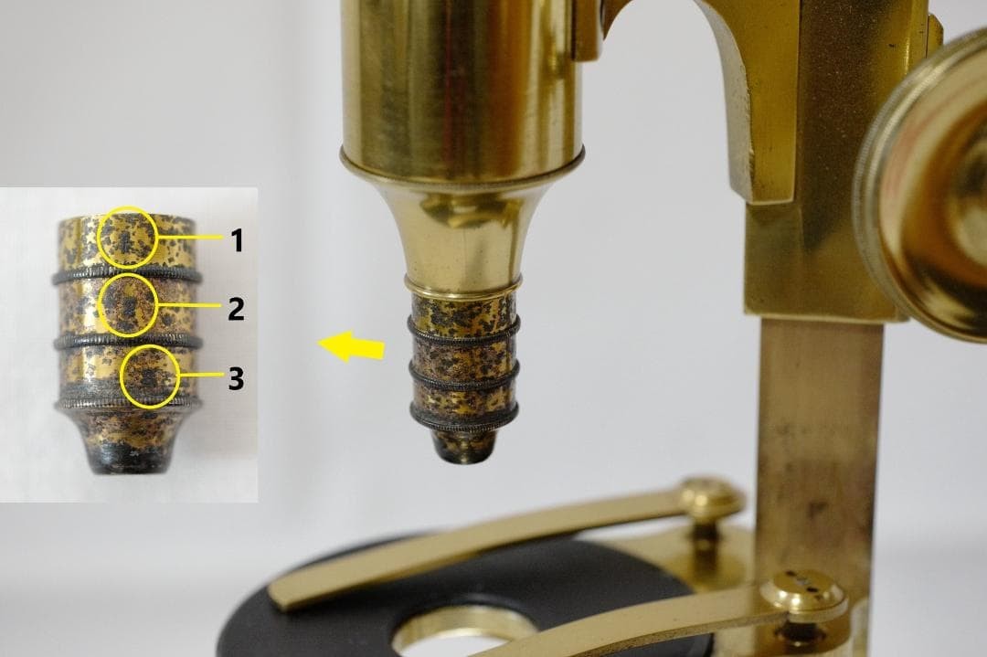 microscope antique Simon Pressl's "achromatic" microscope
