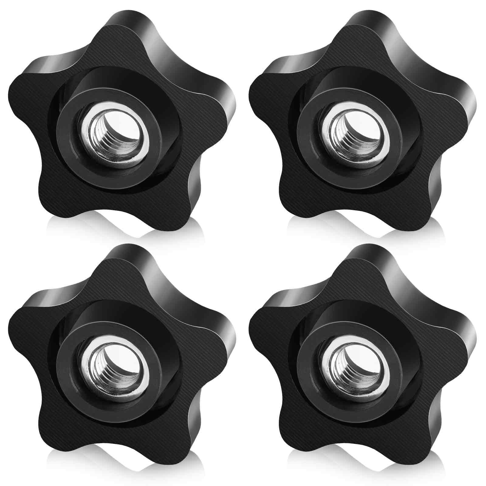 4 Pcs Threaded Knobs 5/16-18 Knob Star Knobs Female Thread Knobs Clamping Nut...