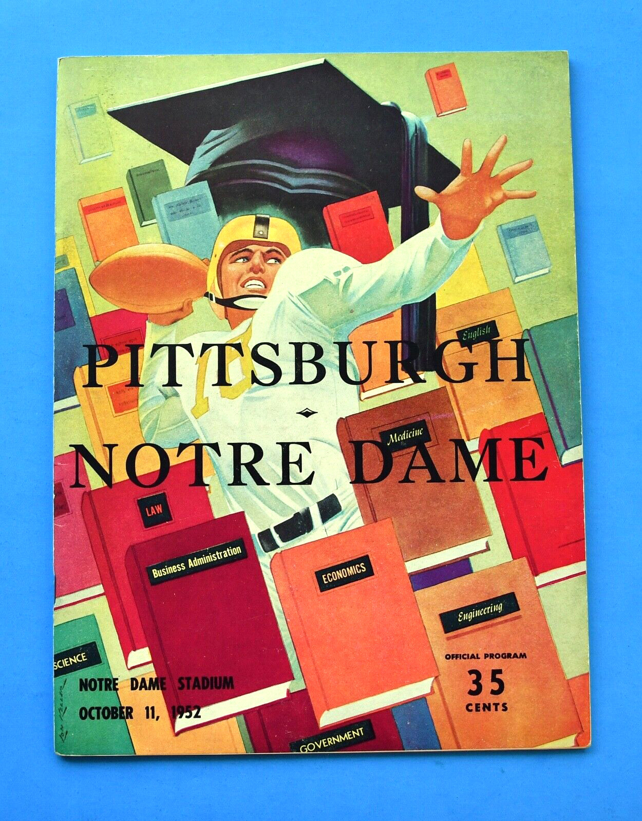 1952 Notre Dame Fighting Irish Football Program vs Pittsburgh.