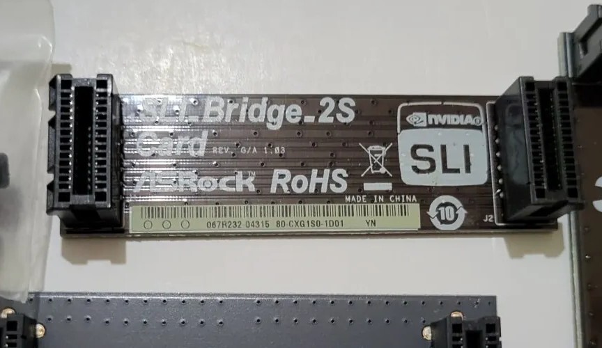 🌟 *BUNDLE* SLI Bridge ASROCK NVIDIA, Cards, Cables, Corsair Bag PCI-E Type4...