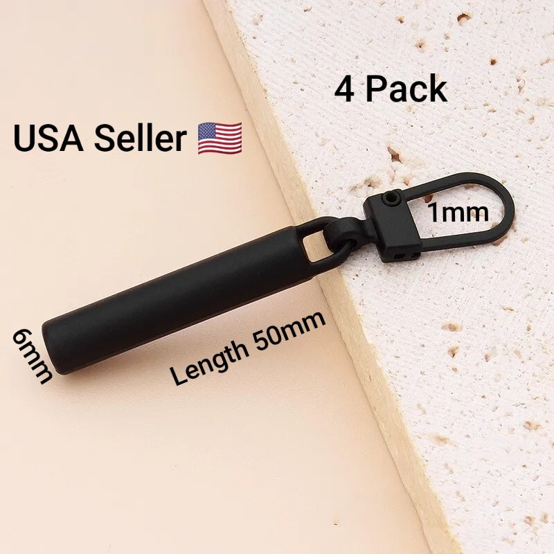 4 PCS Detachable Zipper Pull Replacement Zippers Pull Tabs Zipper Sliders Repair