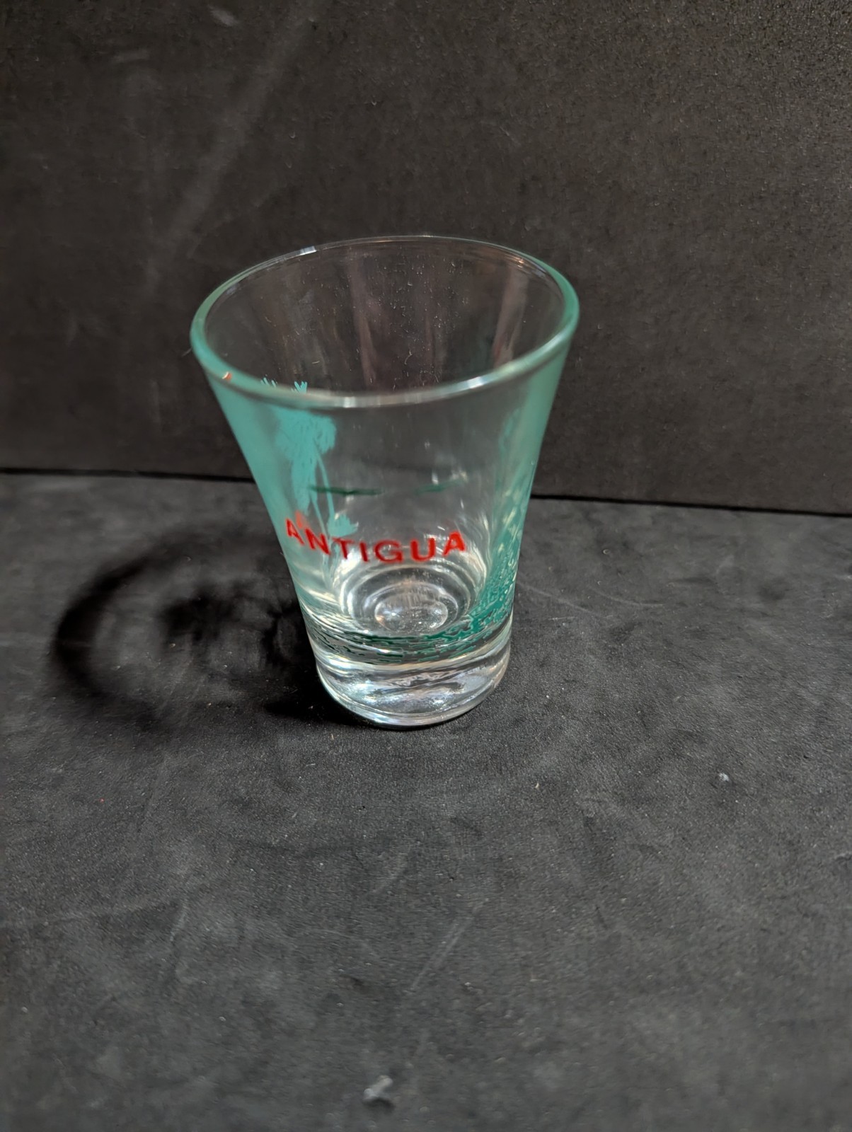 ANTIGUA WEST INDIES SOUVENIER SHOT GLASS NICE!
