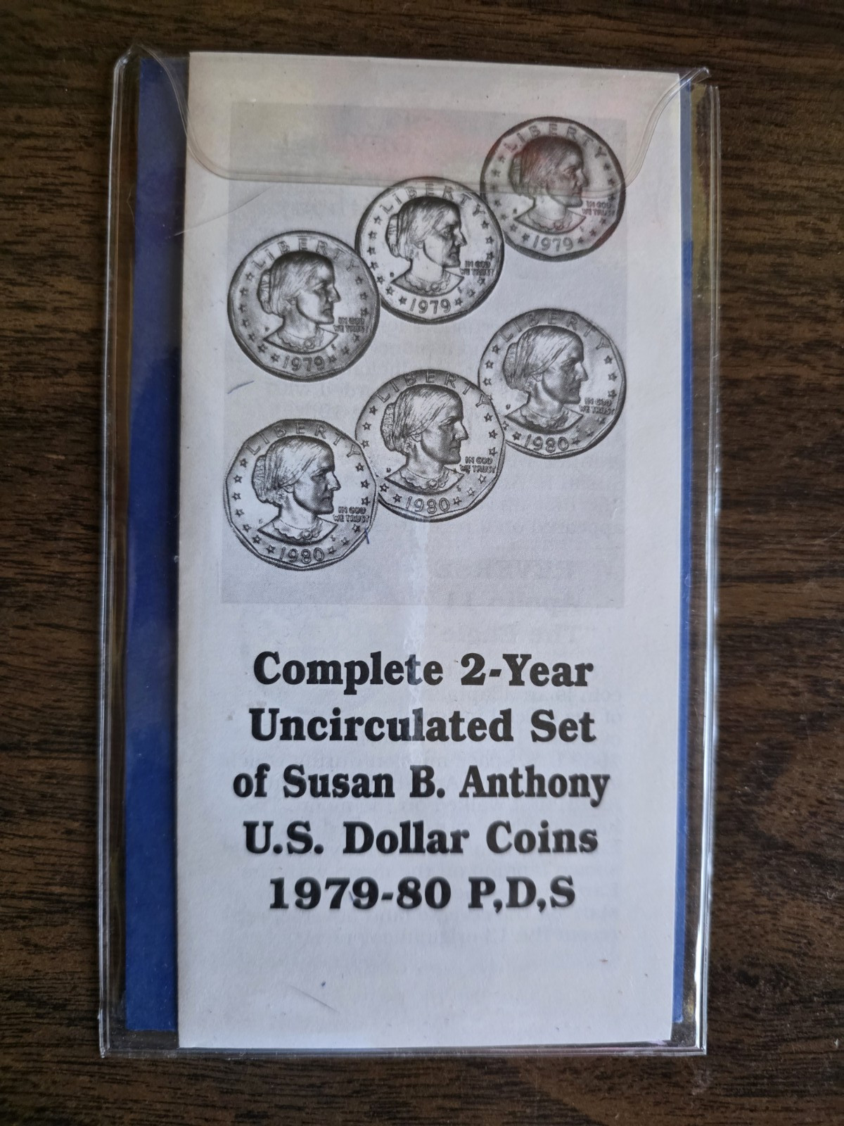 Complete 2 Year Set of Susan B Anthony Dollar Coins 1979,1980