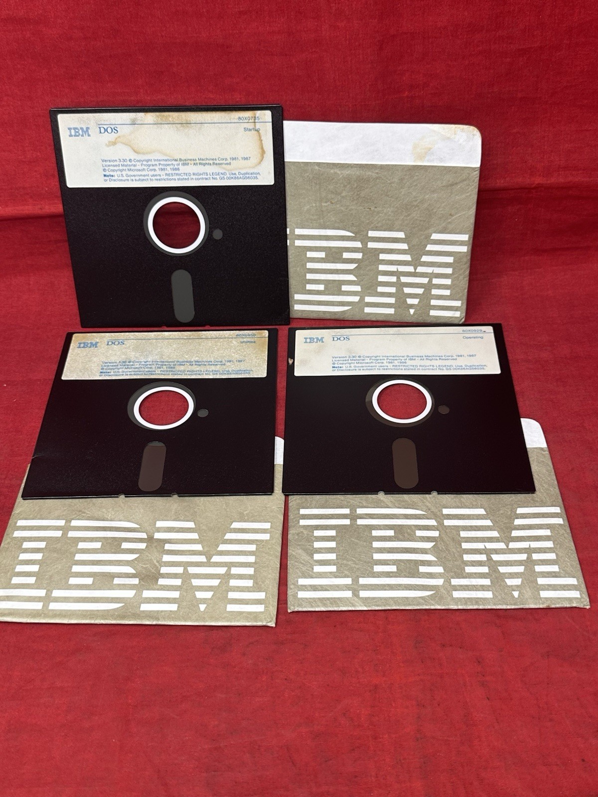 IBM DOS 3.30 5.25" OS 80X0929 80X0735 80X0950 Utilities Startup Microsoft 1987