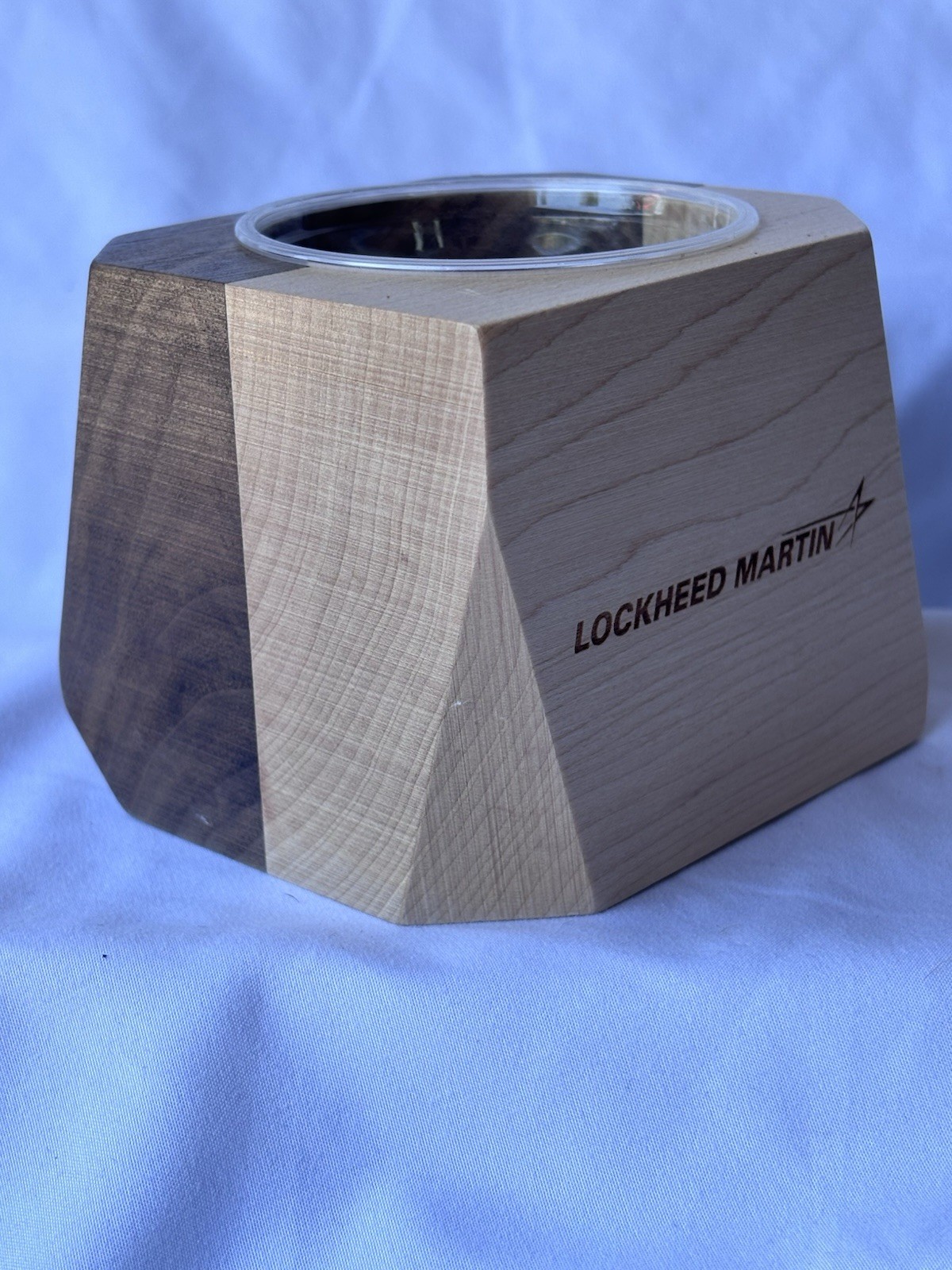 Lockheed Martin Abstract Wooden Planter